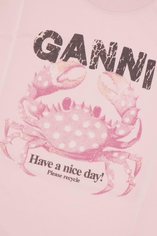 26FW 가니 반팔 티셔츠 A105019711026 868 CHALK PINK - GANNI