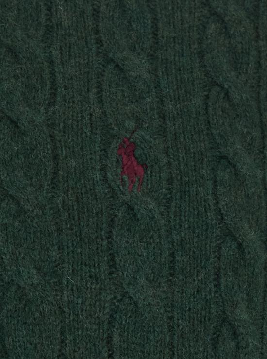 26FW 폴로 랄프로렌 포니 자수 케이블 니트 점퍼 710876766502 Green - POLO RALPH LAUREN