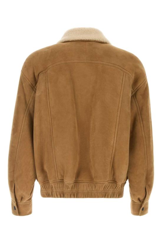 26FW 생로랑 베이지 시어링 레더 무스탕 자켓 A0027FYC2TB 2943 BEIGE - SAINT LAURENT