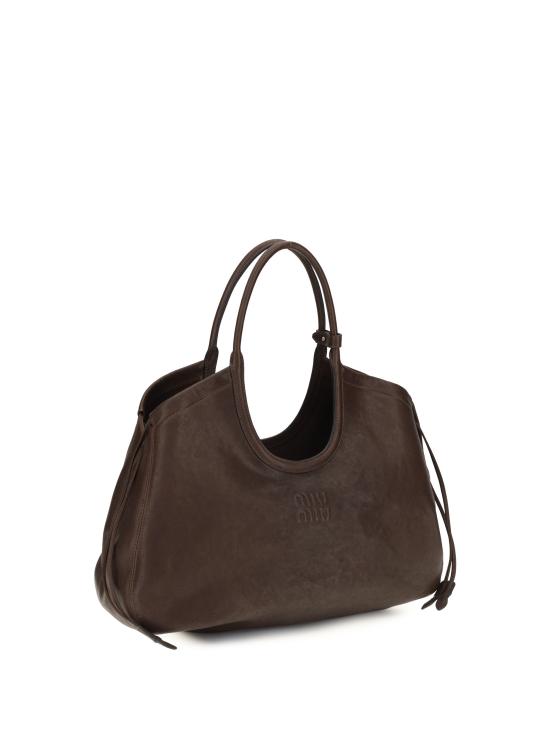 26FW 미우미우 아이비 나파 레더 쇼퍼 백 5BG342VOOO2BBL BROWN - MIU MIU