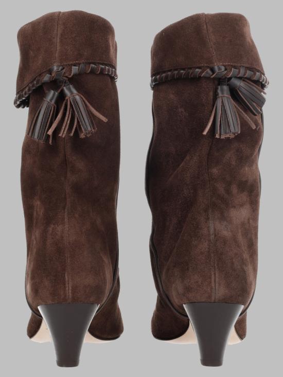 26FW 이자벨마랑 달비 드레이프 스웨이드 카프스킨 레더 부츠 BO0188FB C1A20S50CL BROWN - ISABEL MARANT