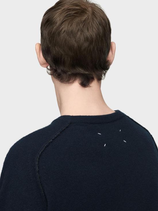 26FW 마르지엘라 버진 울 크루넥 스웨터 S50HL0070 M13303511F NAVY - MAISON MARGIELA