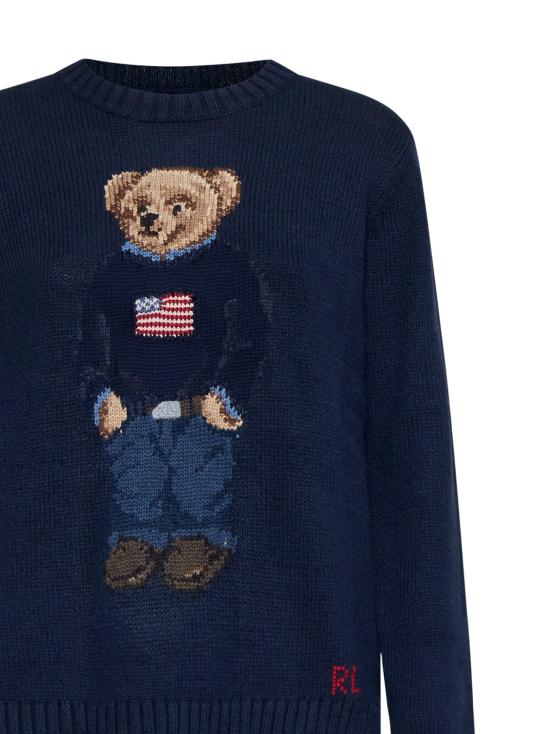 26FW 폴로 랄프로렌 베어 코튼&린넨 니트 스웨터 211927070 001 NAVY - POLO RALPH LAUREN
