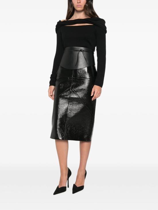 26FW 랑방 미디 스커트 RW ST0001 K125 A26 41 MOON - LANVIN
