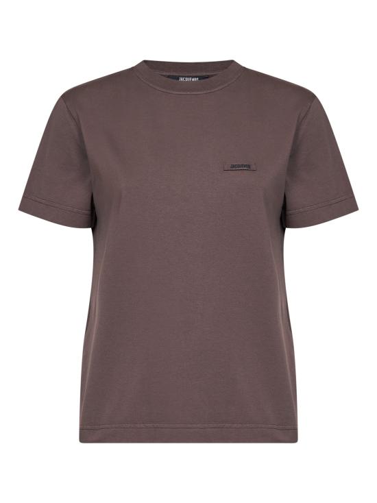 26FW 자크뮈스 그로그랭 로고 솟슬리브 티셔츠 TSW00550AJ00029 850 BROWN