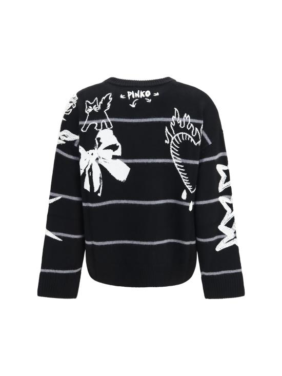 26FW 핑코 스웨터 107502A2PK ZIK BLACK - PINKO