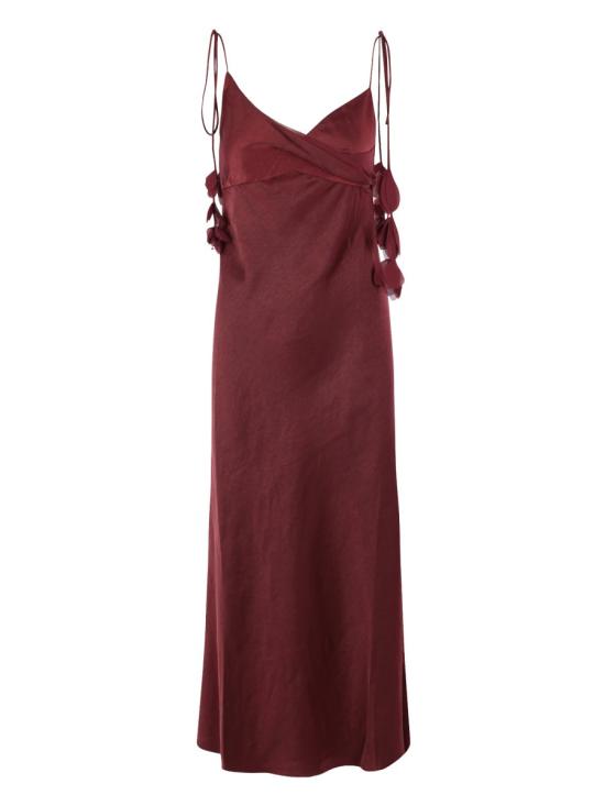 26SS 셀프 포트레이트 원피스 RS26 218M BU BURGUNDY