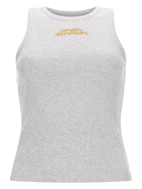 26SS 카사블랑카 폴로 티셔츠 W SS26 JTS 072 02GREYMARLE GRAY