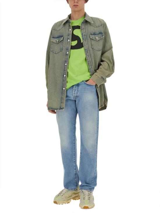  아크네 스튜디오 로고 티셔츠 CL0265 ABF GREEN