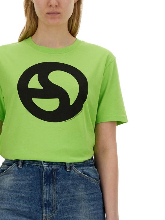  아크네 스튜디오 로고 티셔츠 CL0265 ABF GREEN - ACNE STUDIOS