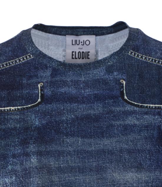 26FW 리우조 긴팔 티셔츠 UF6515J1624 L9680 Blue - LIU JO