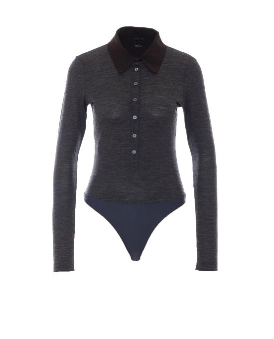 26FW 핑코 바디수트 티셔츠 107808 A3NCI76 GREY
