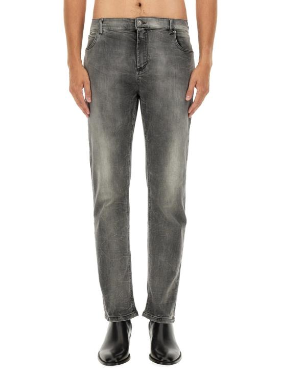  발망 데님 팬츠 DH1MI043DE73 9FK GRAY - BALMAIN
