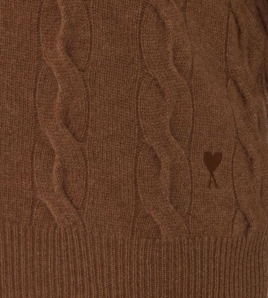 26FW 아미 알렉산드르 마티우시 스웨터 UKS880 KN0189280 BROWN - AMI ALEXANDRE MATIUSSI