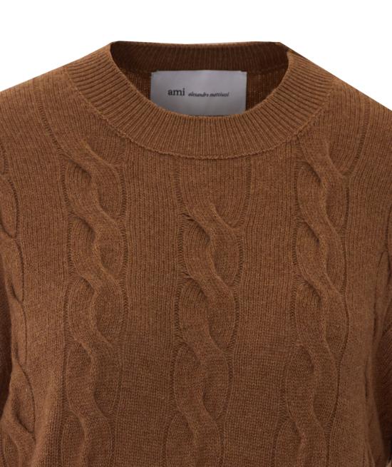 26FW 아미 알렉산드르 마티우시 스웨터 UKS880 KN0189280 BROWN - AMI ALEXANDRE MATIUSSI