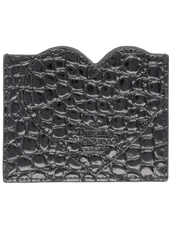 26FW 비비안웨스트우드 ORB 크로코다일 엠보싱 슬림 카드 지갑 5403000MW L0098N401 BLACK - VIVIENNE WESTWOOD