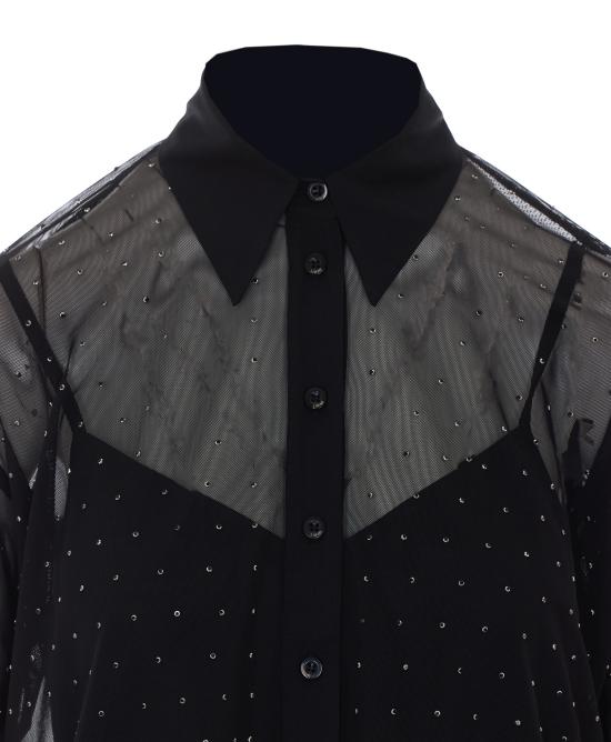26FW 리우조 셔츠 CF6289J4966 Q9822 BLACK - LIU JO