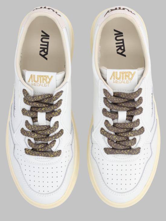 26FW 오트리 메달리스트 로우 레더 스니커즈 AULW SW05 WHITE