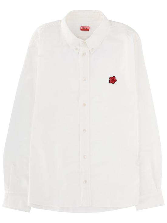 26SS 겐조 보케 플라워 엠브로이더드 캐주얼 셔츠 FG55CH4109LO 01 WHITE