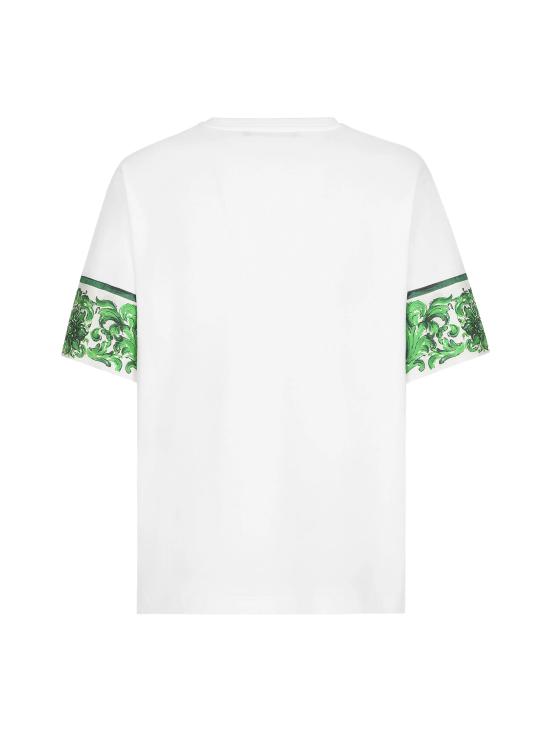 26SS 돌체앤가바나 반팔 티셔츠 G8SB2T G7NUNW0800 WHITE GREEN - DOLCE & GABBANA