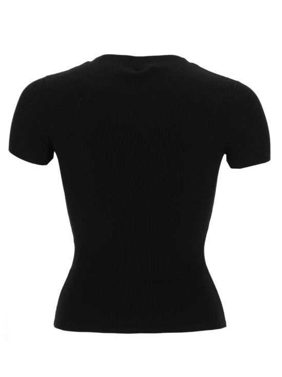 26FW 알렉산더 왕 폴로 티셔츠 1KC2261037 001 BLACK - ALEXANDER WANG