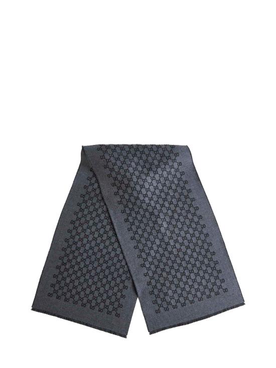 26FW 구찌 GG 자카드 울 머플러 3912464G2001160 GRAY - GUCCI