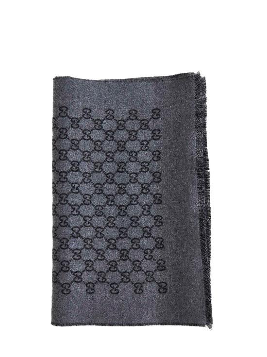 26FW 구찌 GG 자카드 울 머플러 3912464G2001160 GRAY