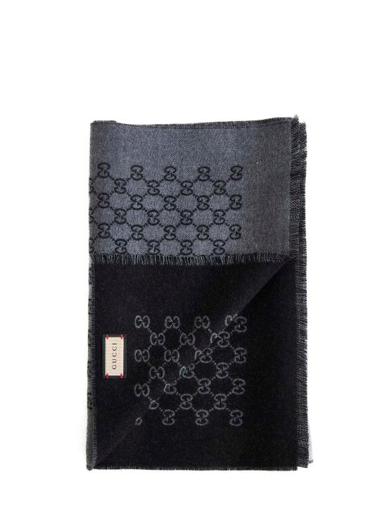 26FW 구찌 GG 자카드 울 머플러 3912464G2001160 GRAY - GUCCI