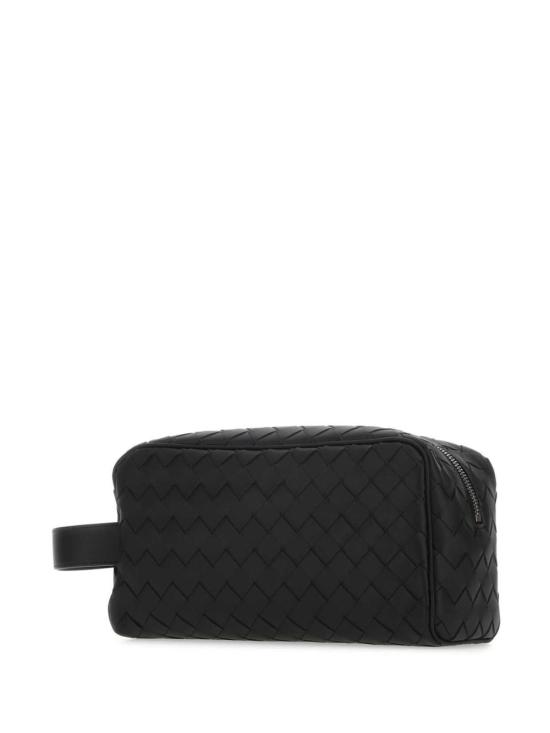 26FW 보테가베네타 인트레치아토 여행용 파우치 729295VCPQ1 8803 BLACK SILVER - BOTTEGA VENETA
