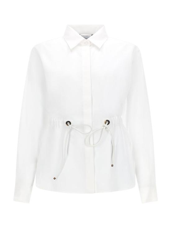 26SS 막스마라 Tazzina 드로스트링 셔츠 2611111052600 023001 WHITE
