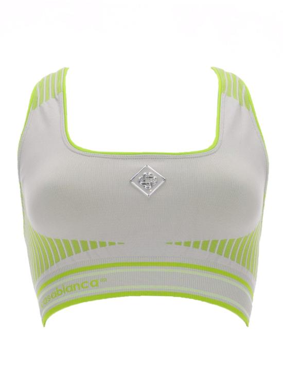 26SS 카사블랑카 민소매 티셔츠 W SP26 ACT 057 01GREY LIME GRAY