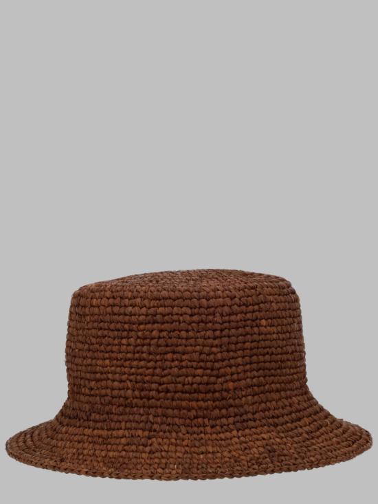 26SS 비비안웨스트우드 와이드 브림 라피아 버킷햇 81020009 K005NC405 BROWN - VIVIENNE WESTWOOD
