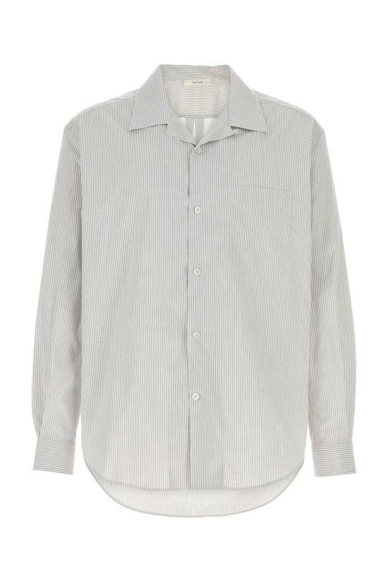 26FW 더로우 반야 스트라이프 코튼 셔츠 R000216W4682 GST GRAY