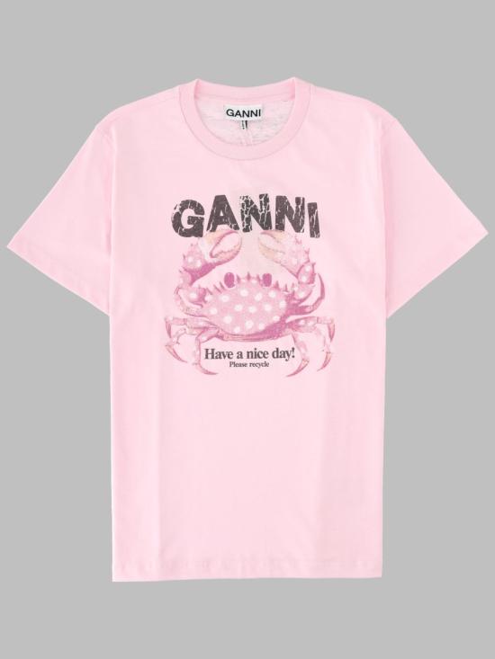 26FW 가니 폴로 티셔츠 A1050197 868 PINK
