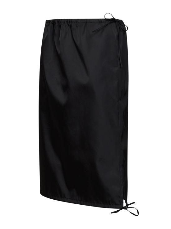 26FW 프라다 리나일론 스트레이트 미디 스커트 21H060WAO1WQ8F0002 BLACK - PRADA