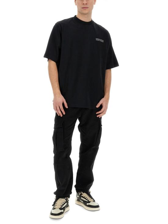  마르셀로 불론 카고 팬츠 CMCF014S24FAB001 1001 BLACK - MARCELO BURLON