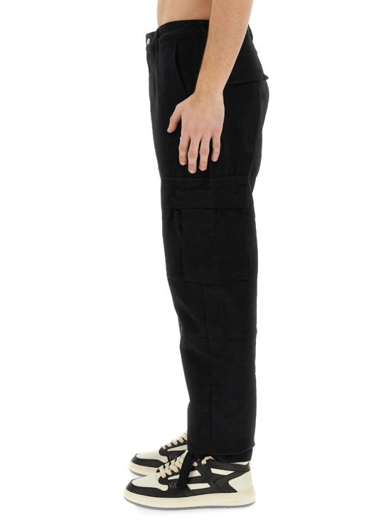  마르셀로 불론 카고 팬츠 CMCF014S24FAB001 1001 BLACK - MARCELO BURLON