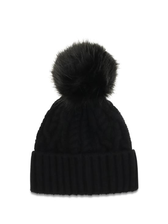26FW 몽클레어 폼폼 울 캐시미어 블렌드 비니 L20933B00041M4506 999 BLACK - MONCLER