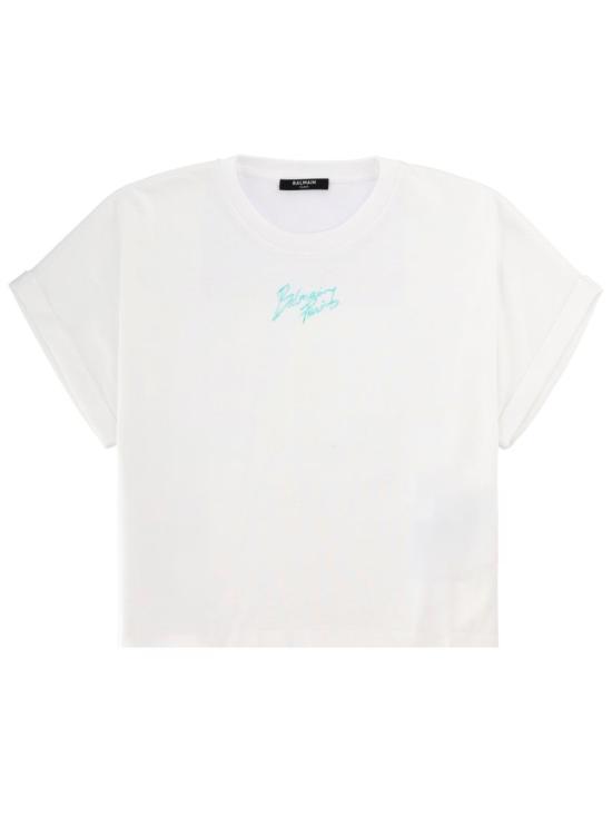 26SS 발망 폴로 티셔츠 GF1EE005BD40 GXF WHITE
