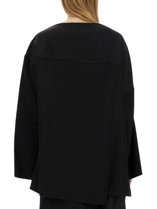  질샌더 블라우스 J01NC0135 J65112001 BLACK