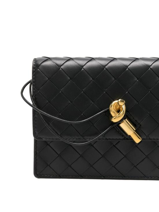 26SS 보테가베네타 안디아모 월렛 온 체인백 844107 VCPP21019 Black - BOTTEGA VENETA