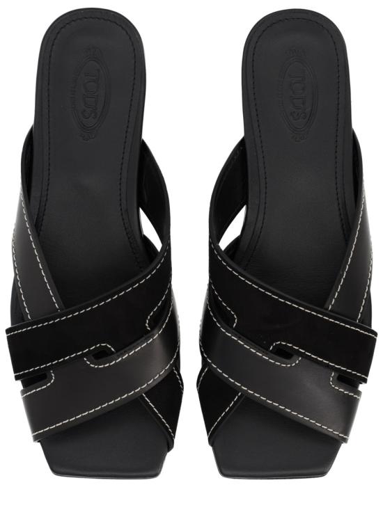 26SS 토즈 레더 크로스 스트랩 샌들 XXW99L0JY50 V1SB999 BLACK - TODS