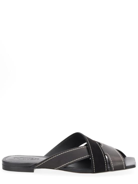 26SS 토즈 레더 크로스 스트랩 샌들 XXW99L0JY50 V1SB999 BLACK - TODS