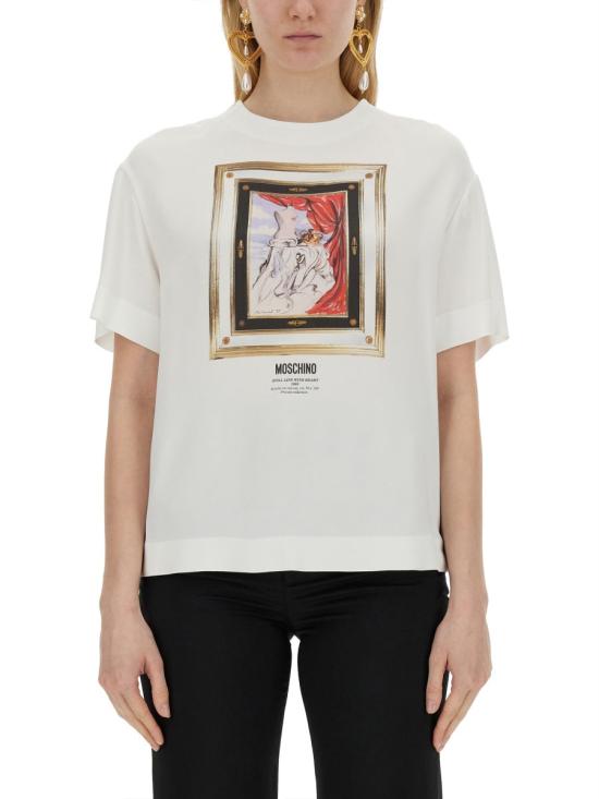  모스키노 블라우스 02180433 1001 WHITE - MOSCHINO