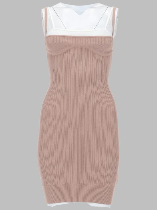 26SS 디젤 M-잔드라 니트 탱크 드레스 A20830 0WICK7AW PINK