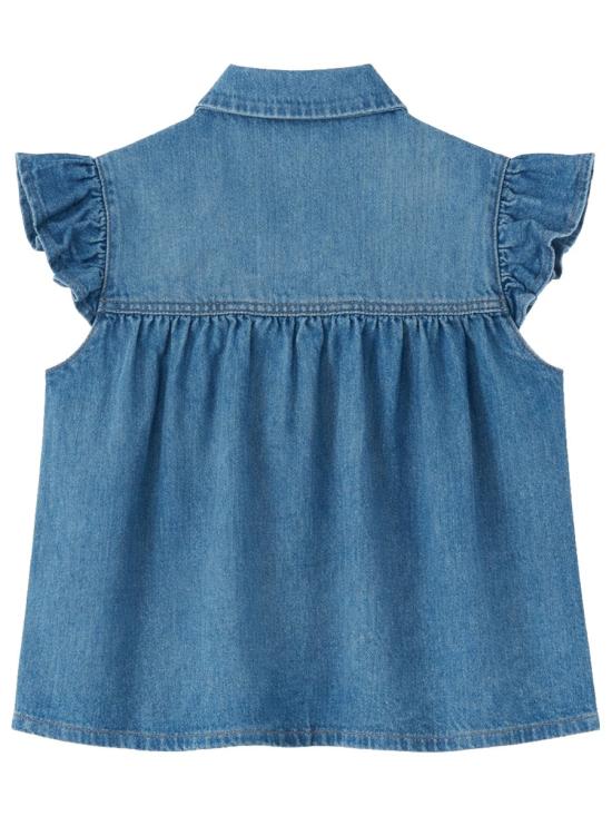 26SS 가니 데님 러플 탑 A1040047 091 BLUE - GANNI