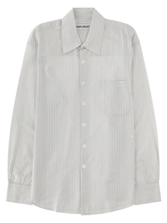 26SS 아워레가시 어보브 셔츠 M2262AI INDEXSTRIPECOOLTHREADCLOTH WHITE