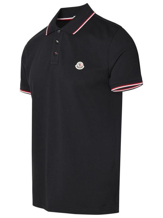26FW 몽클레어 트리밍 코튼 피케 폴로 셔츠 8A70300 84556 77X NAVY DOM - MONCLER