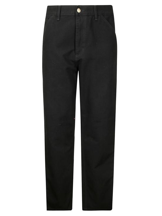 26FW 칼하트 WIP 디어본 캔버스 싱글 니 팬츠 I031497 8902 BLACK RINSED DOM