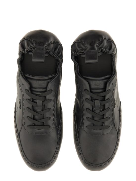 25FW 펜디 핏 레더 로우탑 스니커즈 7E1799 AE86F0ABB BLACK - FENDI